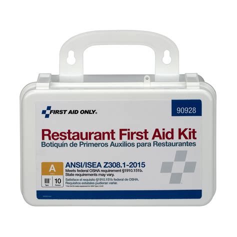 1 metal box restaurant &|Restaurant 2021 OSHA Compliant Class A First Aid Kit .